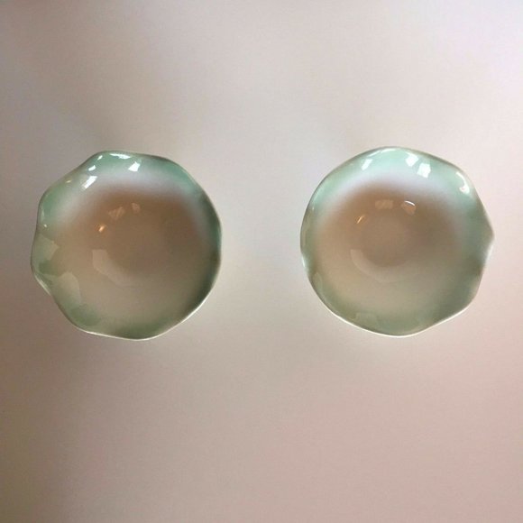 Tachikichi Vintage Pedestal Desert Candy Dish Ice Cream Bowl Set of 2 - Picture 4 of 12